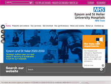 Tablet Screenshot of epsom-sthelier.nhs.uk
